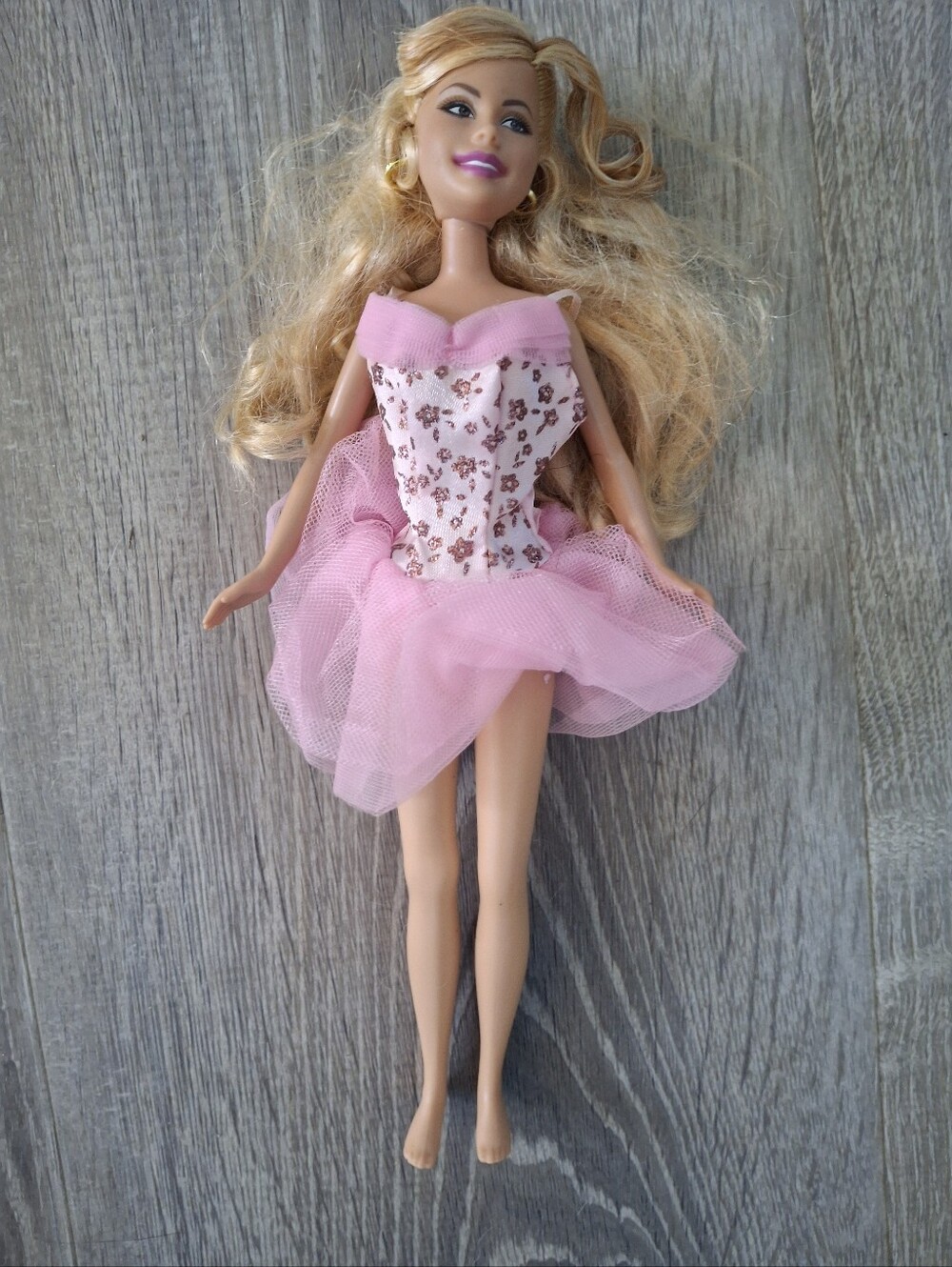 vintage disney high school musical sharpay evans Barbie doll pink dress blonde